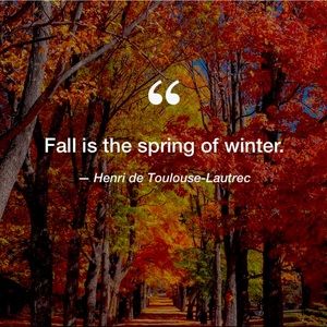Welcome to Fall and Winter